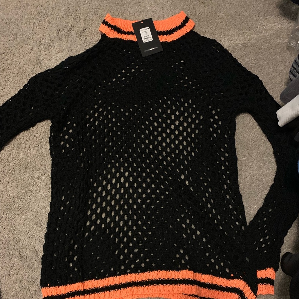 Cold shoulder sweater